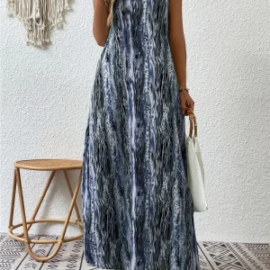 sleeveless backless maxi dress