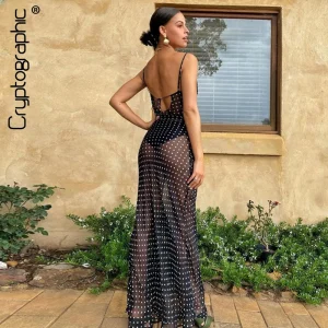 sleeveless backless maxi dress