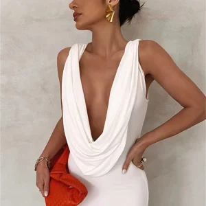 sleeveless backless maxi dress