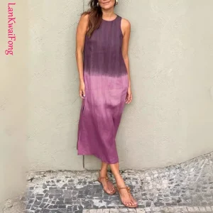 sleeveless backless maxi dress