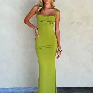 sleeveless backless maxi dress