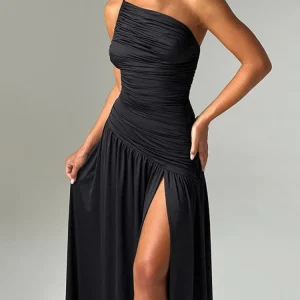 sleeveless backless maxi dress