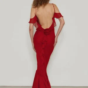 sleeveless backless maxi dress