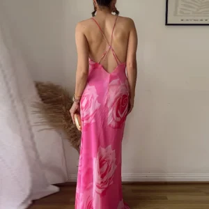 sleeveless backless maxi dress