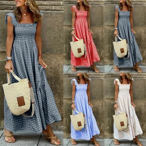 sleeveless backless maxi dress