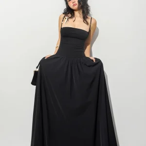 sleeveless backless maxi dress