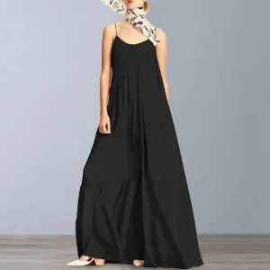 sleeveless backless maxi dress