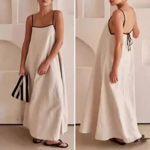 sleeveless backless maxi dress