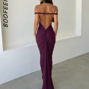 sleeveless backless maxi dress