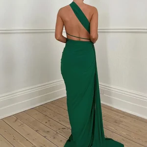 sleeveless backless maxi dress