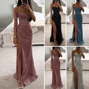 sleeveless backless maxi dress