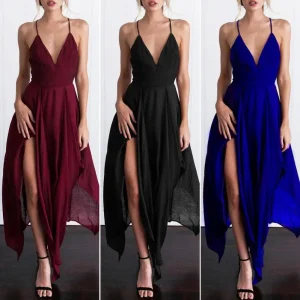 sleeveless backless maxi dress